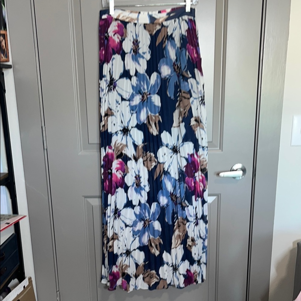 Lulus Floral Pleated Maxi Skirt
